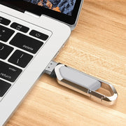 Disco flash USB 2.0 stile portachiavi metallico da 16 GB (grigio), 16GB (Grey)