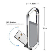 Disco flash USB 2.0 stile portachiavi metallico da 4 GB (grigio), 4GB (Grey)