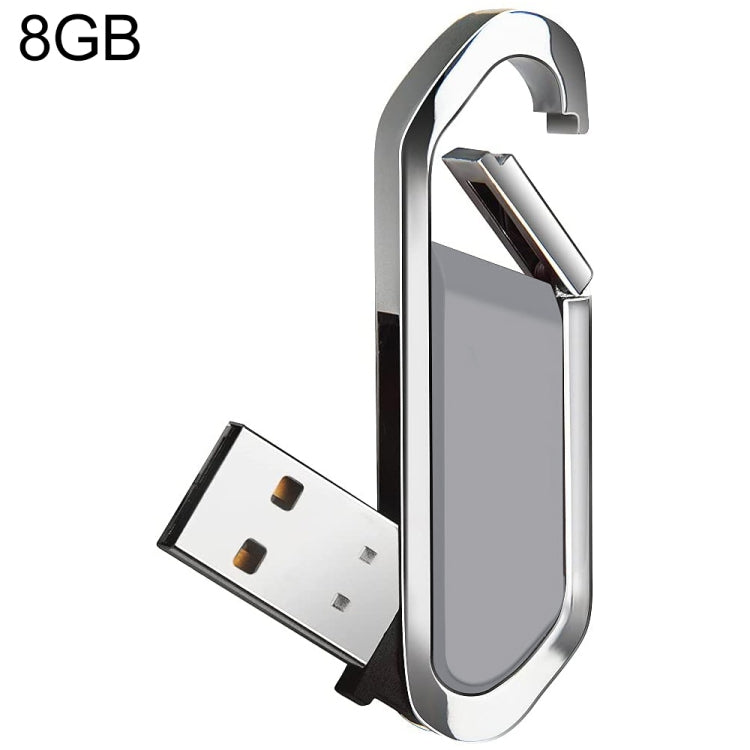 Disco flash USB 2.0 stile portachiavi metallico da 8 GB (grigio), 8GB (Grey)