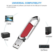Disco flash USB 2.0 stile portachiavi metallico da 2 GB (rosso), 2GB (Red)
