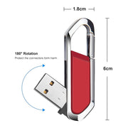 Disco flash USB 2.0 stile portachiavi metallico da 4 GB (rosso), 4GB (Red)