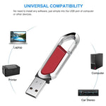 Disco flash USB 2.0 stile portachiavi metallico da 4 GB (rosso), 4GB (Red)