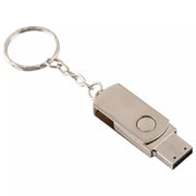 Mini disco flash USB 2.0 serie Metal con portachiavi (16 GB), 2GB, 4GB, 8GB, 16GB