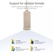 Mini disco flash USB 2.0 serie Metal con portachiavi (16 GB), 2GB, 4GB, 8GB, 16GB