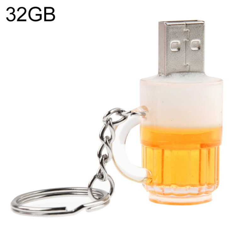 Disco flash USB stile portachiavi birra con memoria da 32 GB, 32GB