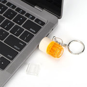 Disco flash USB stile portachiavi birra con memoria da 32 GB, 32GB