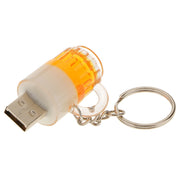 Disco flash USB stile portachiavi birra con memoria da 2 GB, 2GB