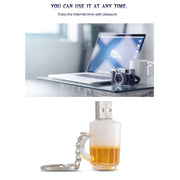 Disco flash USB stile portachiavi birra con memoria da 2 GB, 2GB