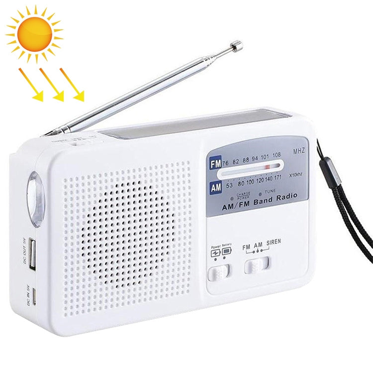 Torcia LED multifunzione portatile con radio AM/FM e caricatore