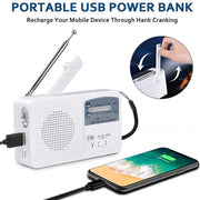 Torcia LED multifunzione portatile con radio AM/FM e caricatore