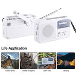 Torcia LED portatile con radio AM/FM e caricatore USB