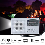 Torcia LED multifunzione portatile con radio AM/FM e caricatore