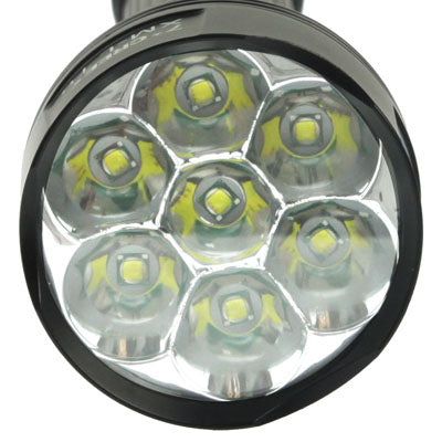 5 modalità, 7x Cree XM-L T6, Flusso luminoso: 8000lm, Lunghezza: 24,5 / 30,5 cm