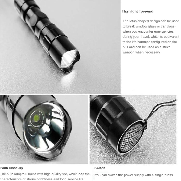 Mini torcia a LED da 3 W con cinturino