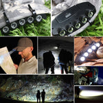 5 LED a luce bianca, per la pesca in campeggio e la caccia all'aperto