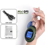 Portachiavi Mini Navigazione GPS portatile USB Ricaricabile Localizzatore Localizzatore per Viaggi all'aperto(Verde), Keychain Tracker
