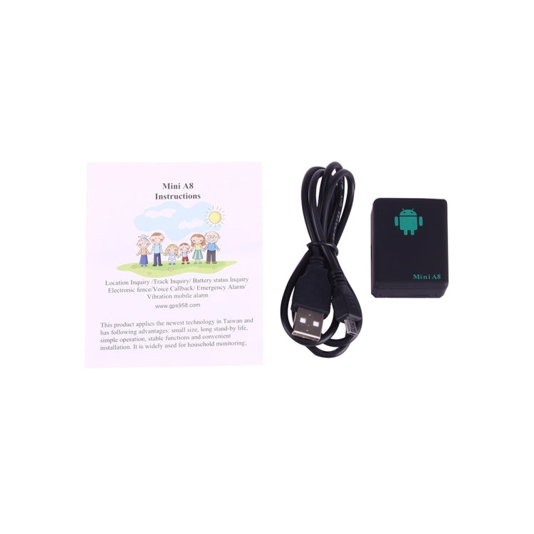 TRACKER Mini A8 Localizzatore globale in tempo reale a 4 bande Dispositivo di localizzazione GSM/GPRS per uso personale