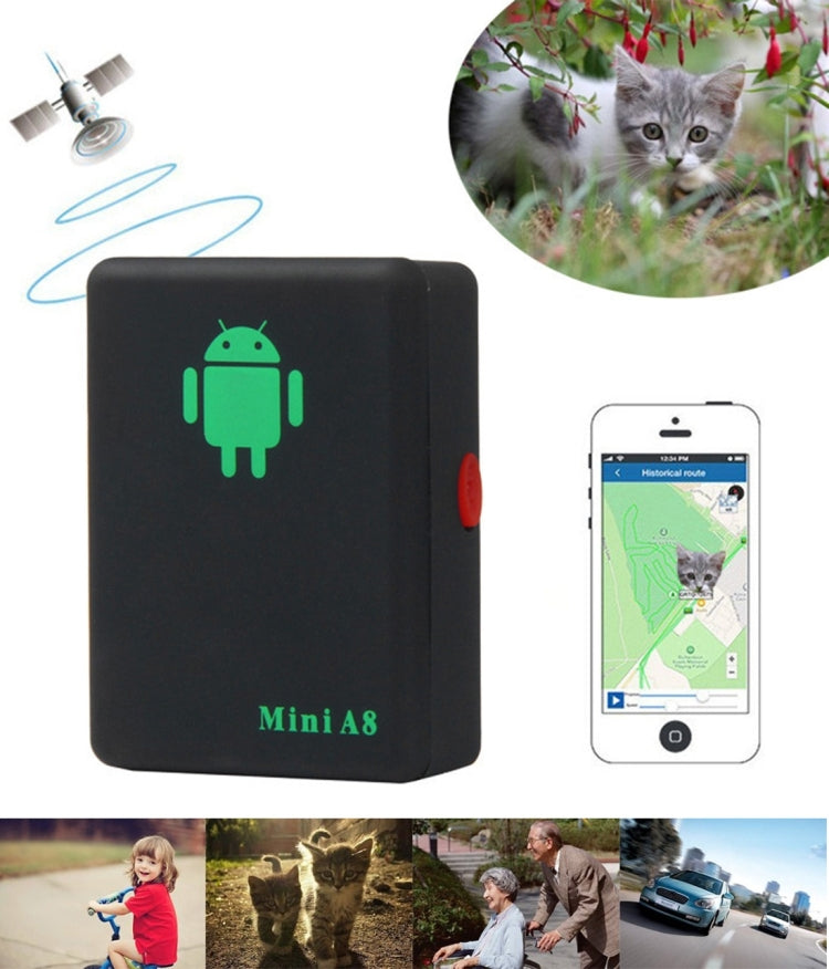 TRACKER Mini A8 Localizzatore globale in tempo reale a 4 bande Dispositivo di localizzazione GSM/GPRS per uso personale
