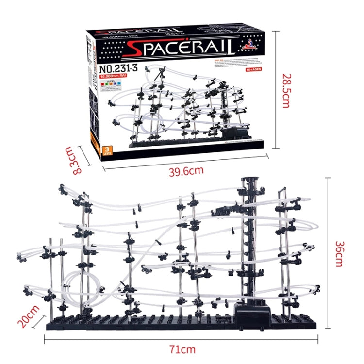 Space Rail, kit modello di montagne russe Spacewarp per fisica fai-da-te, binario da 16.000 mm, 342 in 1, Space Rail Model Kit