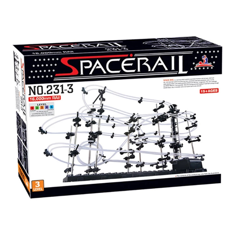 Space Rail, kit modello di montagne russe Spacewarp per fisica fai-da-te, binario da 16.000 mm, 342 in 1, Space Rail Model Kit