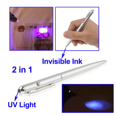 Penna a luce UV con inchiostro invisibile per scrittura
