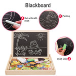Tavolo da disegno magnetico a doppio lato con puzzle animale, Animal 1