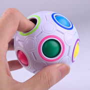 Magic Rainbow Ball Cubo magico Puzzle Cube, (White)