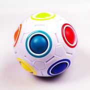 Magic Rainbow Ball Cubo magico Puzzle Cube, (White)