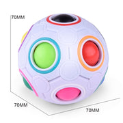 Magic Rainbow Ball Cubo magico Puzzle Cube, (White)