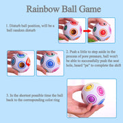 Magic Rainbow Ball Cubo magico Puzzle Cube, (White)