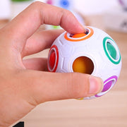 Magic Rainbow Ball Cubo magico Puzzle Cube, (White)