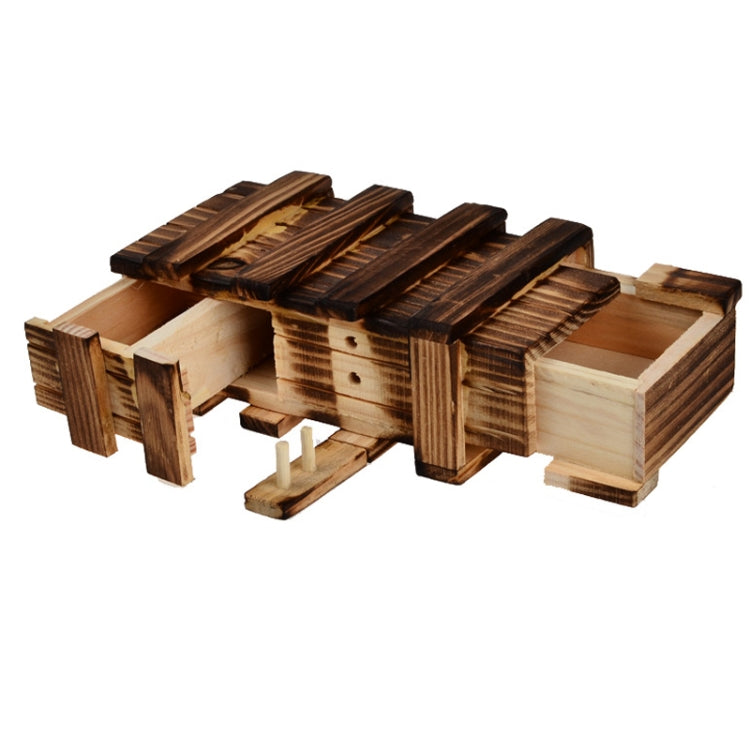 Scatola puzzle in legno con cassetto segreto misura L