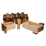 Scatola puzzle in legno con cassetto segreto misura L