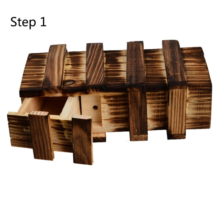 Scatola puzzle in legno con cassetto segreto misura L
