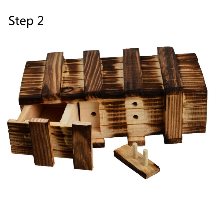 Scatola puzzle in legno con cassetto segreto misura L