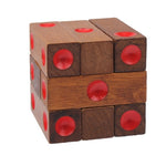 Giocattolo educativo dadi in legno impilabile 8cm