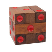 Giocattolo educativo in mattoni con puzzle impilabile da dadi in legno, Dice