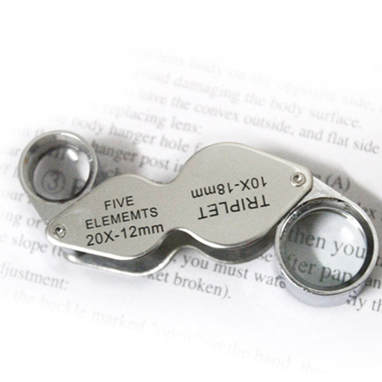 Lente d'ingrandimento portatile 10X-20X per gioielli