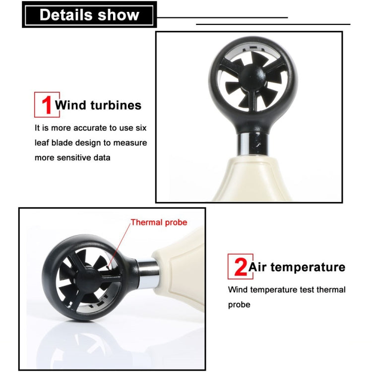 Anemometro digitale BENETECH GM816A con display retroilluminato
