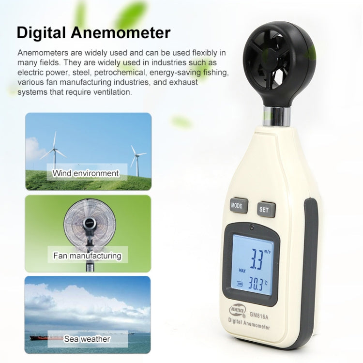 Anemometro elettronico digitale BENETECH (GM816A), GM816A