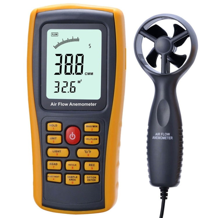 Anemometro digitale per misuratore di velocità del vento con schermo LCD da 2,6 pollici BENETECH GM8902, GM8902