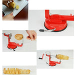 Affettatrice per patate a spirale, dimensioni: circa 21 cm x 13 cm, Spiral Potato Slicer