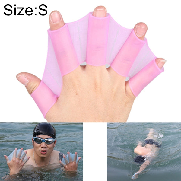 Guanti da allenamento per pinne a mano con pinne per nuoto in silicone, S, Size: S Green, Size: S Blue, Size: S Magenta