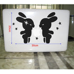 Adesivi rimovibili per taccuino Decor Little Rabbit, combinazione gratuita fai-da-te, dimensioni: 20 cm x 30 cm