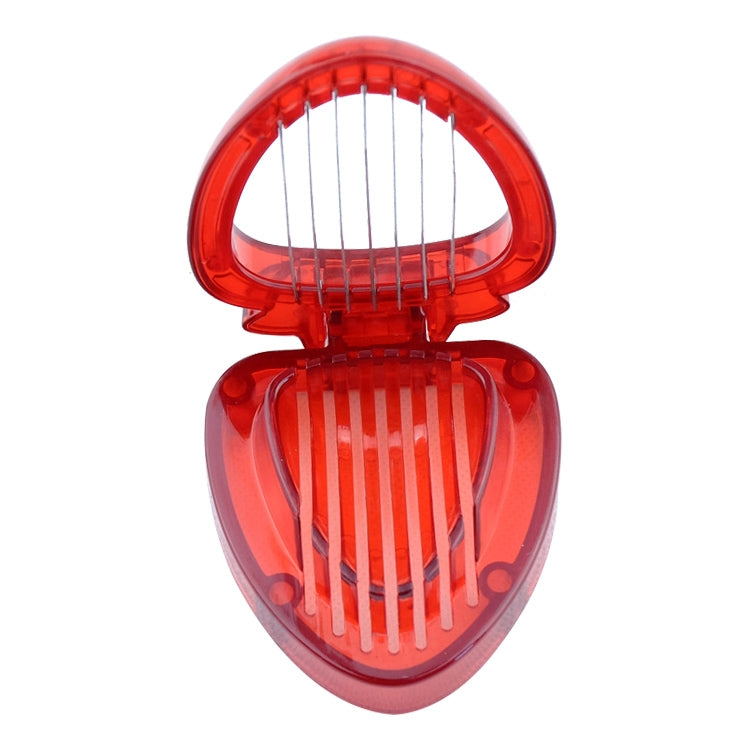 Coltello da frutta per affettare fragole in plastica per utensili da cucina da 2 pezzi con lama in acciaio inossidabile, Strawberry Slicer