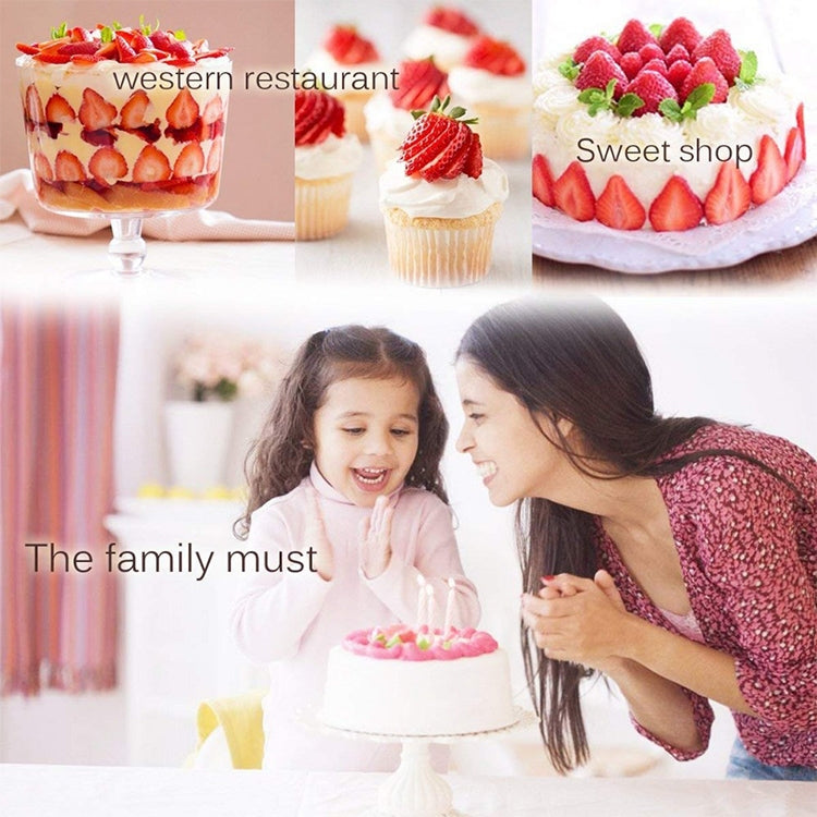 Coltello da frutta per affettare fragole in plastica per utensili da cucina da 2 pezzi con lama in acciaio inossidabile, Strawberry Slicer