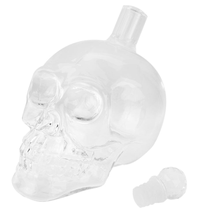 Bottiglia con teschio in vetro cristallo per vodka, whisky, liquori alla birra, vino rosso e altre bevande, 350ML