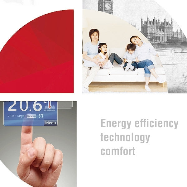 Termostato ambiente programmabile a 2 tubi con display LCD