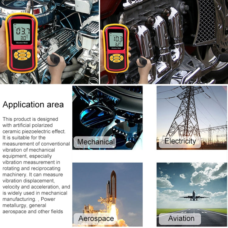 Misuratore di vibrazioni digitale Benetech GM63B