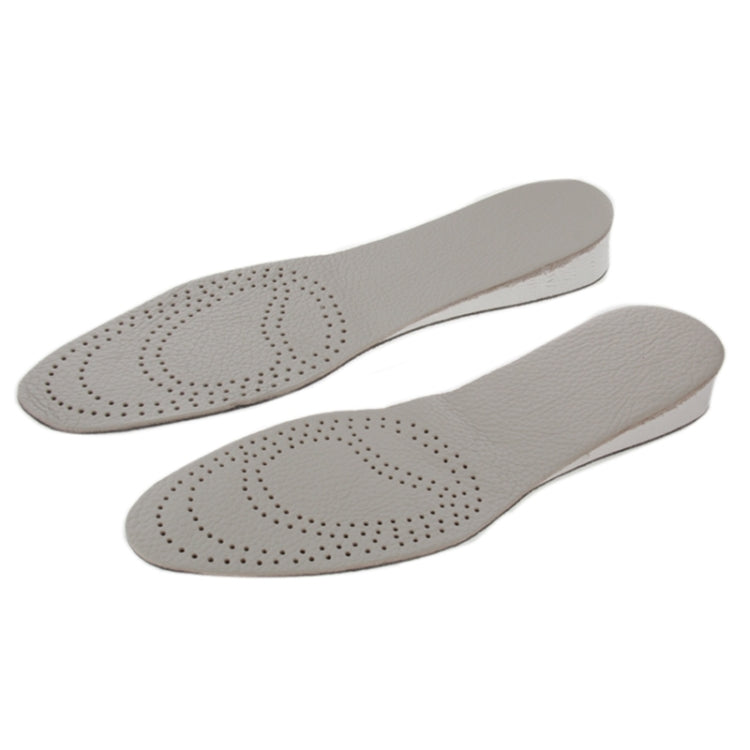 1 paio di solette per aumento in pelle bovina, dimensioni: 26 cm x 9 cm (grigio + bianco), Cowhide Increase Insoles